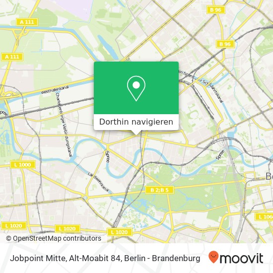 Jobpoint Mitte, Alt-Moabit 84 Karte