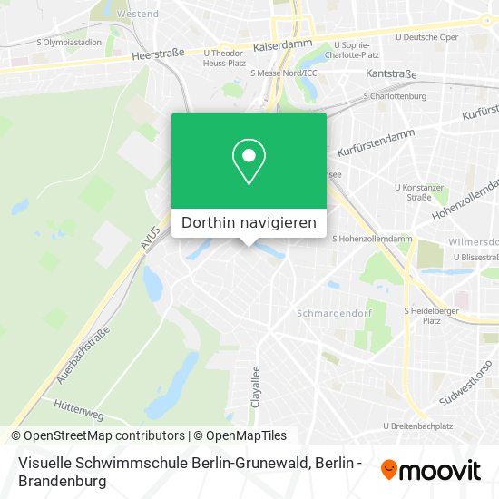 Visuelle Schwimmschule Berlin-Grunewald Karte
