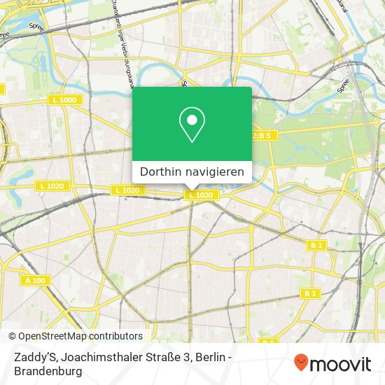 Zaddy’S, Joachimsthaler Straße 3 Karte