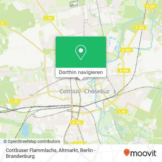 Cottbuser Flammlachs, Altmarkt Karte