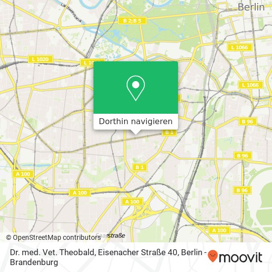 Dr. med. Vet. Theobald, Eisenacher Straße 40 Karte