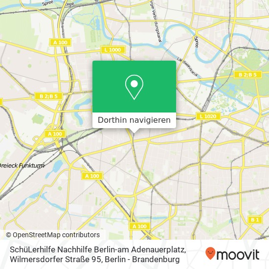SchüLerhilfe Nachhilfe Berlin-am Adenauerplatz, Wilmersdorfer Straße 95 Karte