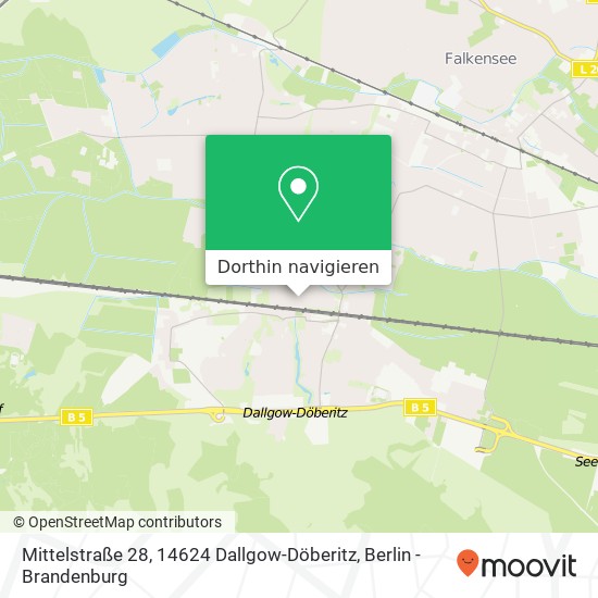 Mittelstraße 28, 14624 Dallgow-Döberitz Karte