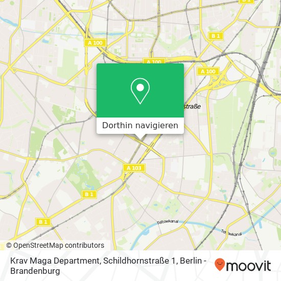 Krav Maga Department, Schildhornstraße 1 Karte