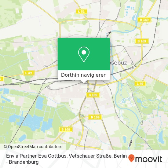 Envia Partner-Esa Cottbus, Vetschauer Straße Karte