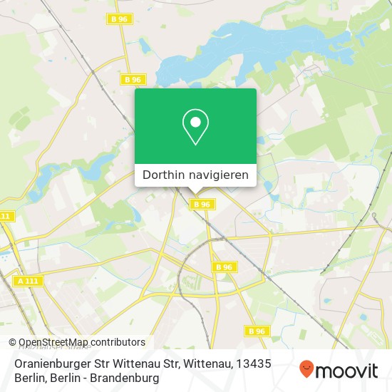 Oranienburger Str Wittenau Str, Wittenau, 13435 Berlin Karte