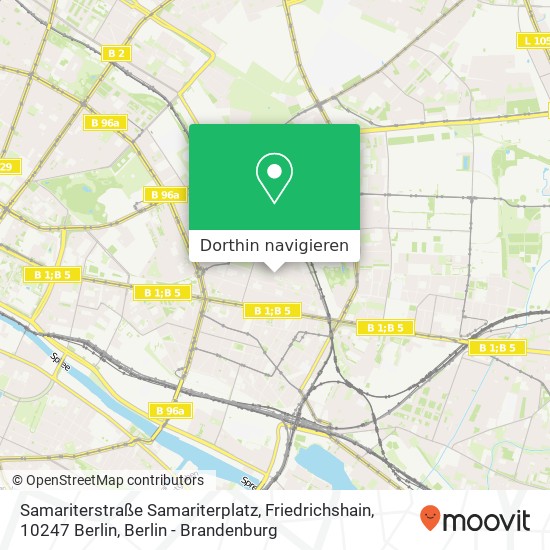 Samariterstraße Samariterplatz, Friedrichshain, 10247 Berlin Karte