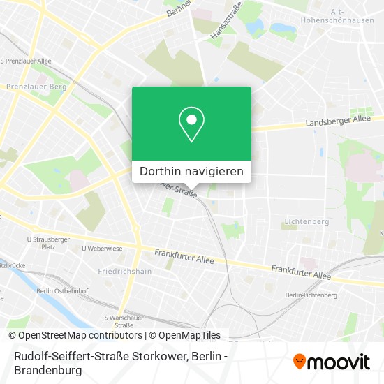 Rudolf-Seiffert-Straße Storkower Karte