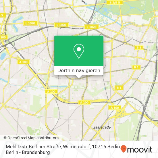 Mehlitzstr Berliner Straße, Wilmersdorf, 10715 Berlin Karte