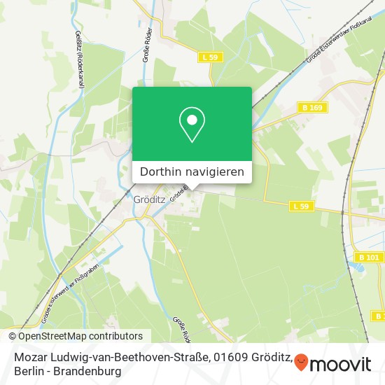 Mozar Ludwig-van-Beethoven-Straße, 01609 Gröditz Karte