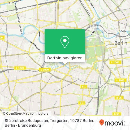 Stülerstraße Budapester, Tiergarten, 10787 Berlin Karte