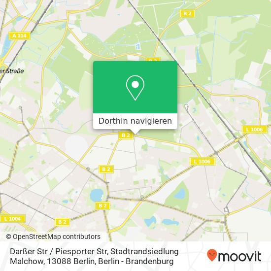 Darßer Str / Piesporter Str, Stadtrandsiedlung Malchow, 13088 Berlin Karte