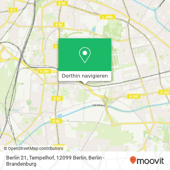 Berlin 21, Tempelhof, 12099 Berlin Karte