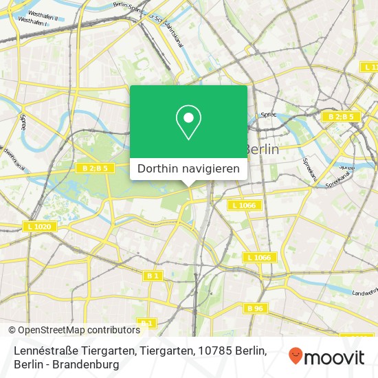 Lennéstraße Tiergarten, Tiergarten, 10785 Berlin Karte