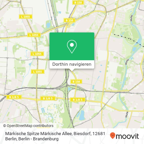 Märkische Spitze Märkische Allee, Biesdorf, 12681 Berlin Karte