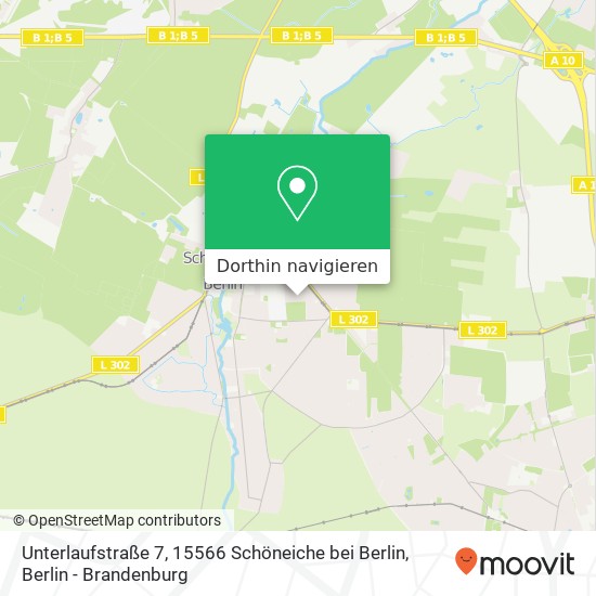 Unterlaufstraße 7, 15566 Schöneiche bei Berlin Karte