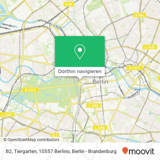 B2, Tiergarten, 10557 Berlino Karte
