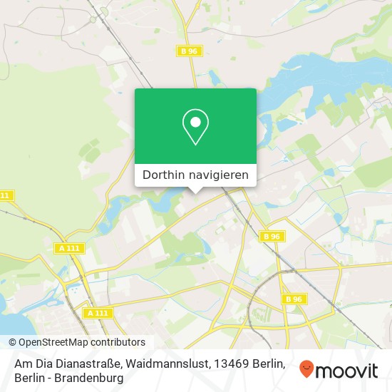 Am Dia Dianastraße, Waidmannslust, 13469 Berlin Karte