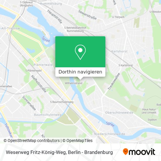 Weserweg Fritz-König-Weg Karte