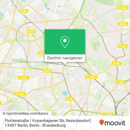 Flottenstraße / Kopenhagener Str, Reinickendorf, 13407 Berlin Karte