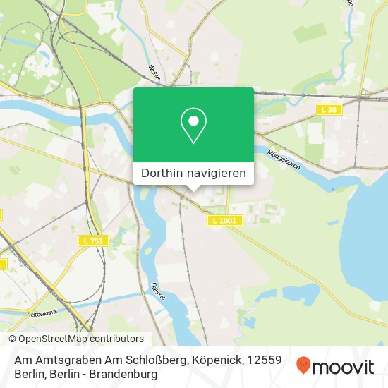 Am Amtsgraben Am Schloßberg, Köpenick, 12559 Berlin Karte