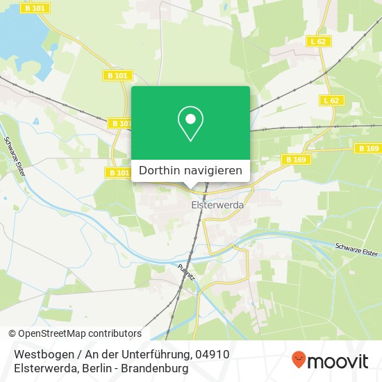 Westbogen / An der Unterführung, 04910 Elsterwerda Karte
