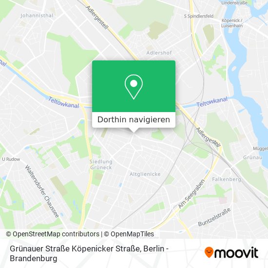Grünauer Straße Köpenicker Straße Karte