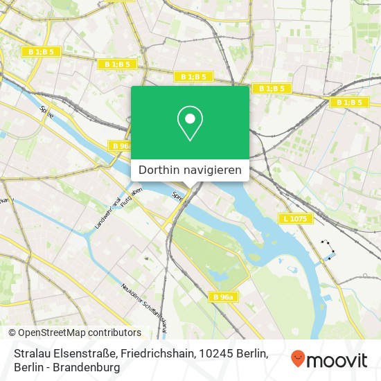 Stralau Elsenstraße, Friedrichshain, 10245 Berlin Karte