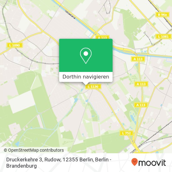 Druckerkehre 3, Rudow, 12355 Berlin Karte
