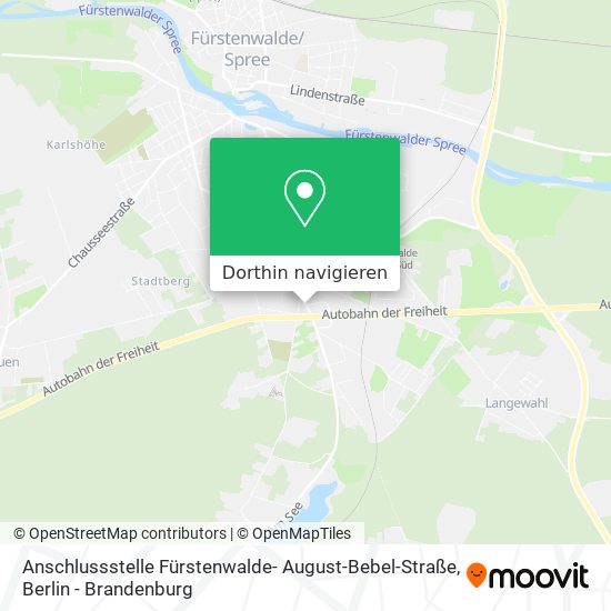 Anschlussstelle Fürstenwalde- August-Bebel-Straße Karte