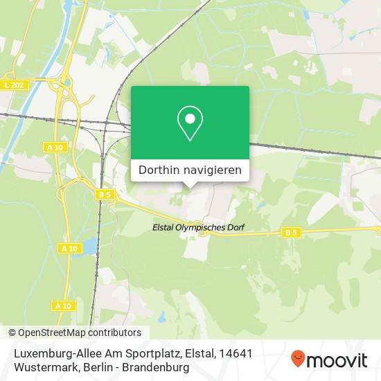 Luxemburg-Allee Am Sportplatz, Elstal, 14641 Wustermark Karte