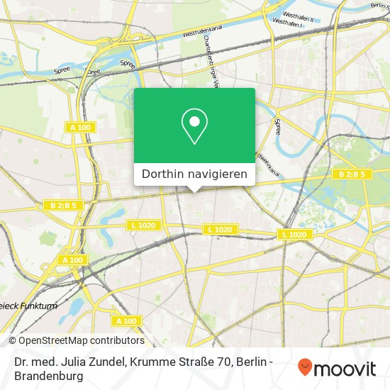 Dr. med. Julia Zundel, Krumme Straße 70 Karte