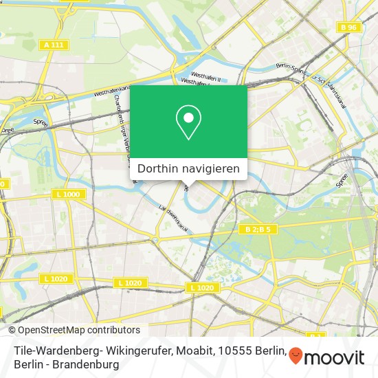 Tile-Wardenberg- Wikingerufer, Moabit, 10555 Berlin Karte