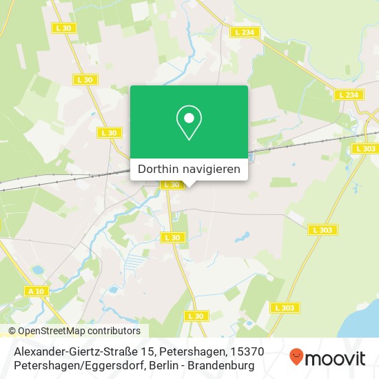 Alexander-Giertz-Straße 15, Petershagen, 15370 Petershagen / Eggersdorf Karte