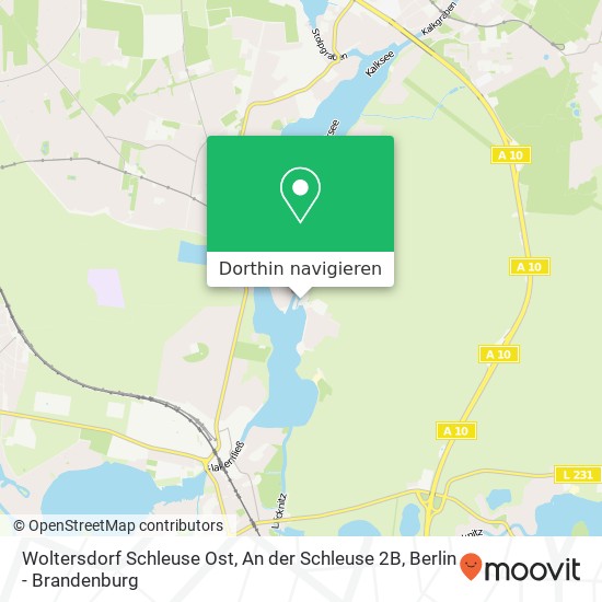 Woltersdorf Schleuse Ost, An der Schleuse 2B Karte