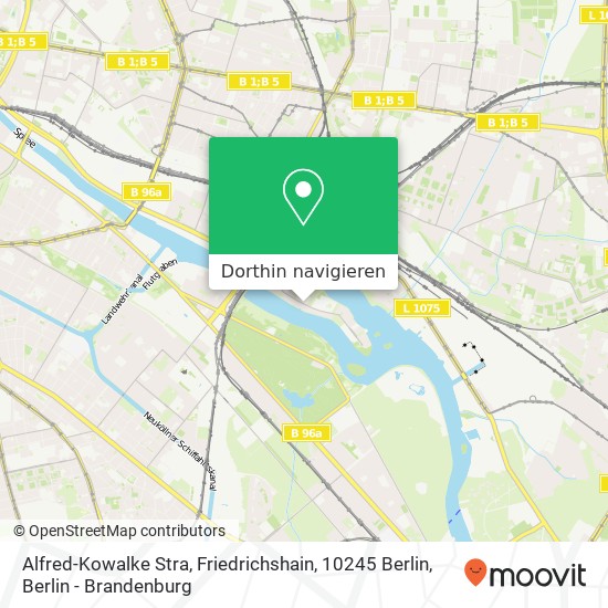 Alfred-Kowalke Stra, Friedrichshain, 10245 Berlin Karte