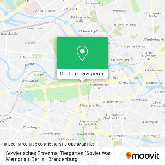 Sowjetisches Ehrenmal Tiergarten (Soviet War Memorial) Karte