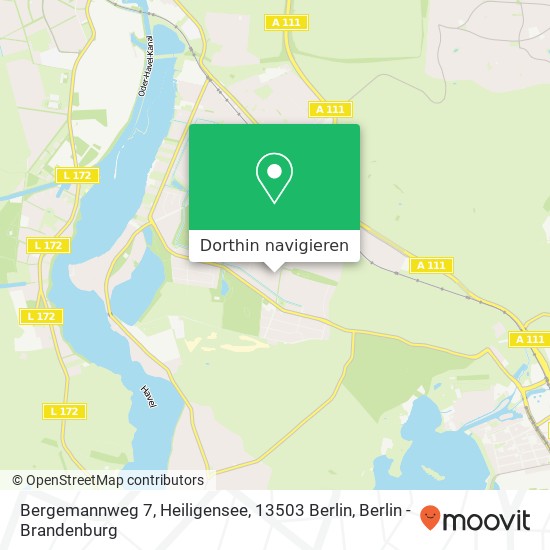 Bergemannweg 7, Heiligensee, 13503 Berlin Karte