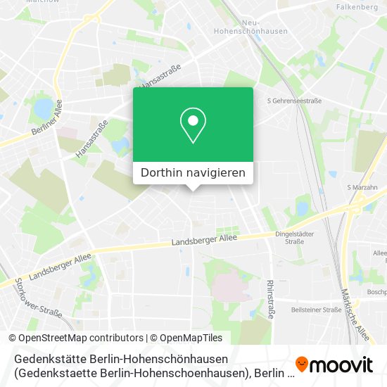 Gedenkstätte Berlin-Hohenschönhausen (Gedenkstaette Berlin-Hohenschoenhausen) Karte