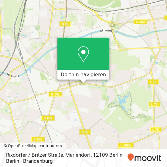 Rixdorfer / Britzer Straße, Mariendorf, 12109 Berlin Karte