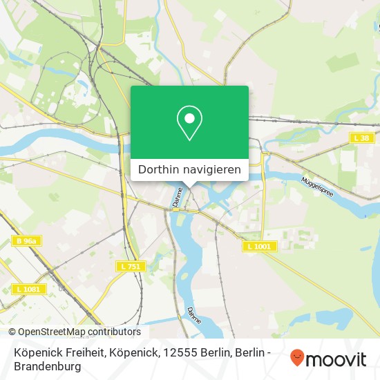 Köpenick Freiheit, Köpenick, 12555 Berlin Karte