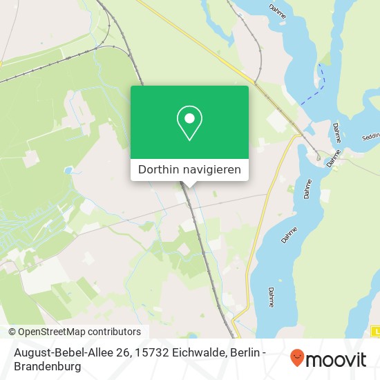 August-Bebel-Allee 26, 15732 Eichwalde Karte