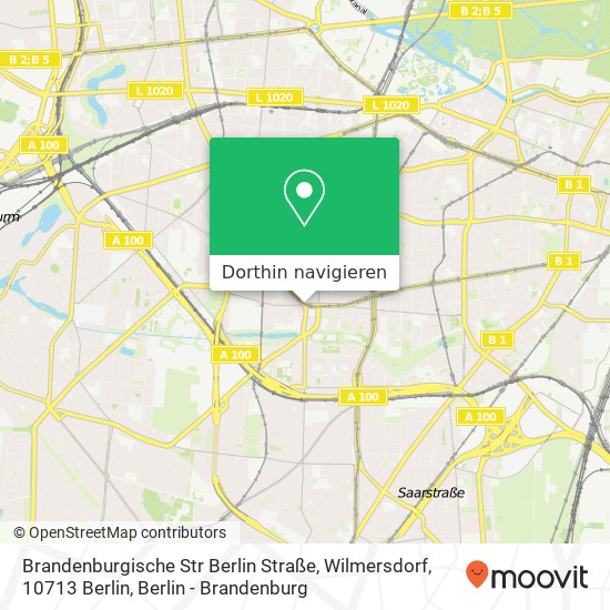 Brandenburgische Str Berlin Straße, Wilmersdorf, 10713 Berlin Karte