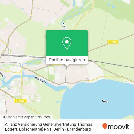 Allianz Versicherung Generalvertretung Thomas Eggert, Bölschestraße 51 Karte