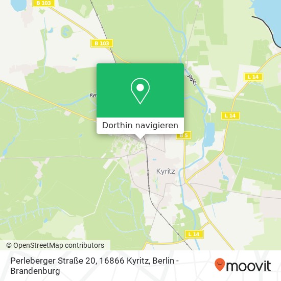 Perleberger Straße 20, 16866 Kyritz Karte