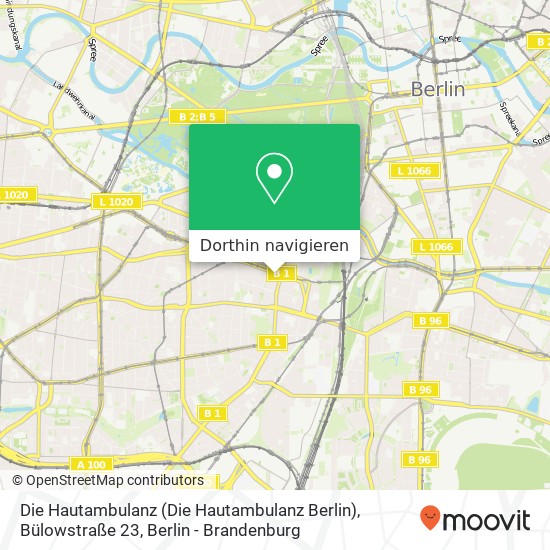 Die Hautambulanz (Die Hautambulanz Berlin), Bülowstraße 23 Karte