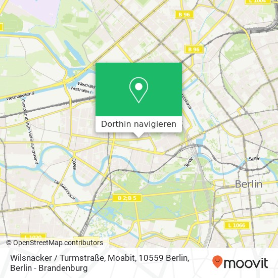 Wilsnacker / Turmstraße, Moabit, 10559 Berlin Karte