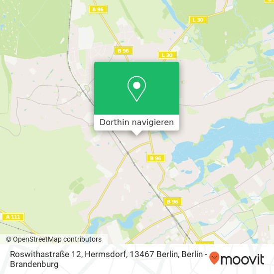 Roswithastraße 12, Hermsdorf, 13467 Berlin Karte