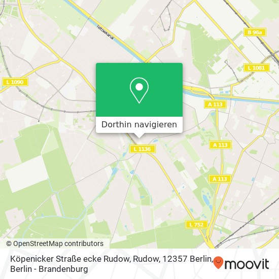 Köpenicker Straße ecke Rudow, Rudow, 12357 Berlin Karte