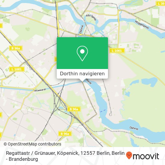 Regattastr / Grünauer, Köpenick, 12557 Berlin Karte